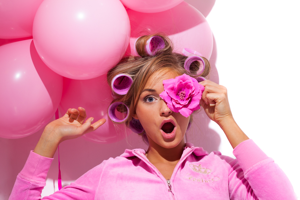 Fotograf David Kebo Cornelia Styf Pink Rose Ballons Curlers
